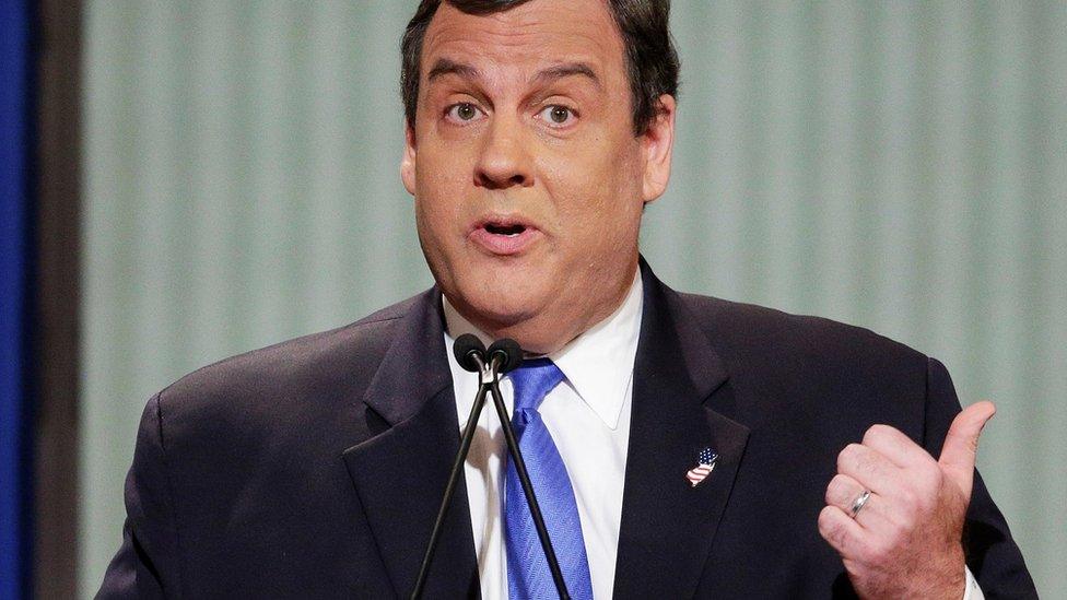 Republican presidential candidate, New Jersey Gov. Chris Christie speaks during the Fox Business Network Republican presidential debate at the North Charleston Coliseum, Thursday, Jan. 14, 2016