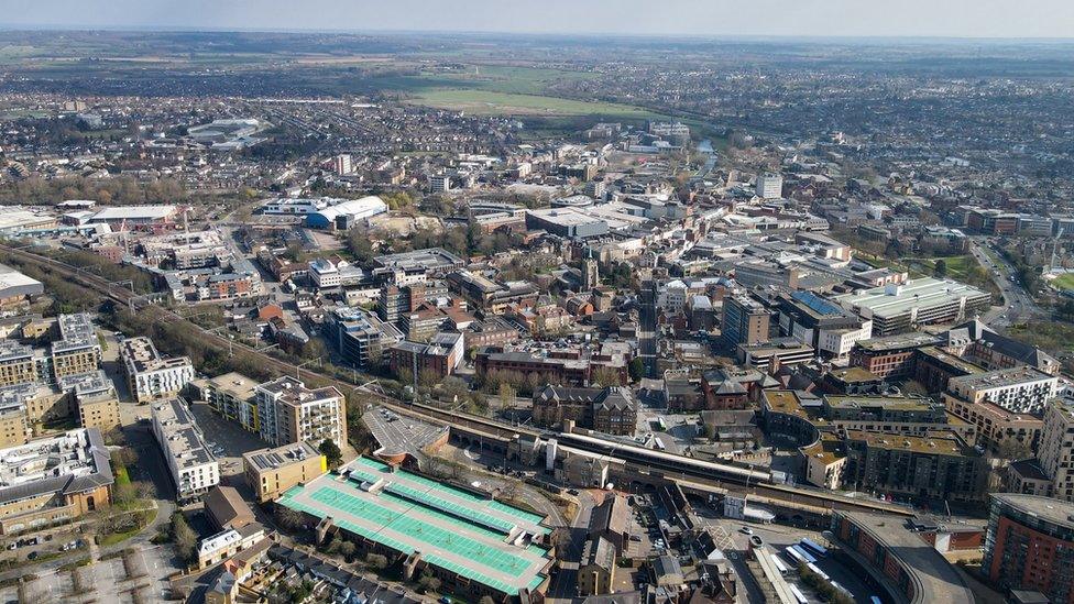 Chelmsford aerial view