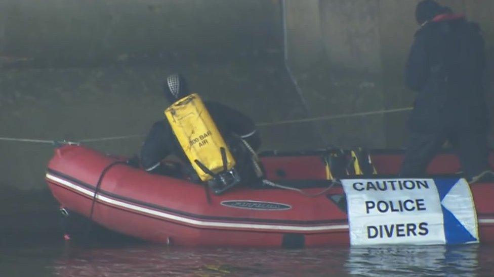 Divers search