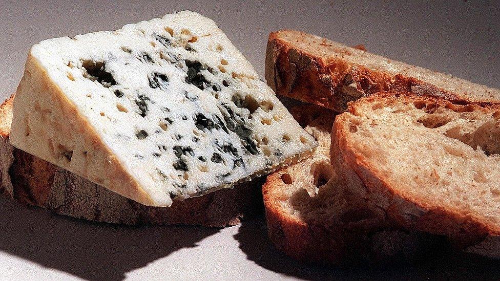 Blue cheese and bread