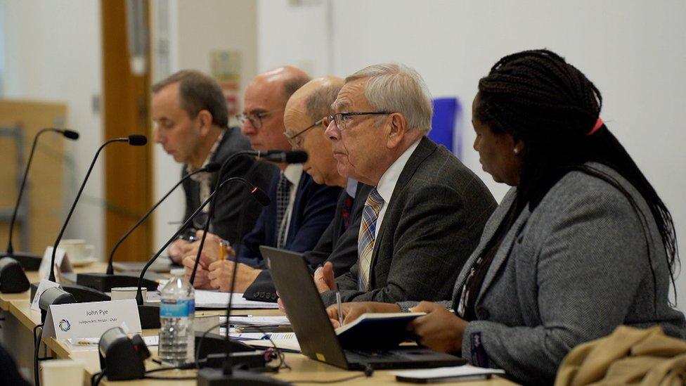 A hearing panel chaired by John Pye at Cambridgeshire and Peterborough Combined Authority