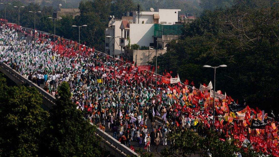 Farmers from all over the country protesting for 'waive off loans' and 'Standardising Fair Wages' in New Delhi.