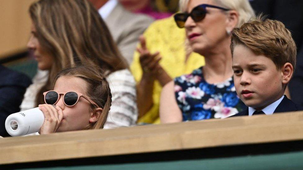 Princess Charlotte and Prince George at Wimbeldon