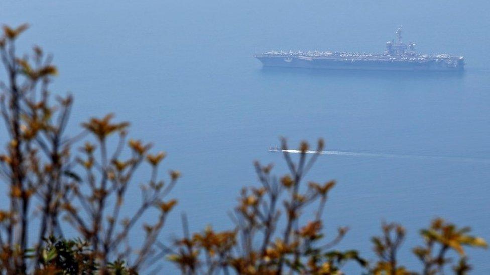 US aircraft carrier USS Carl Vinson arrives in Danang, Vietnam March 5, 2018