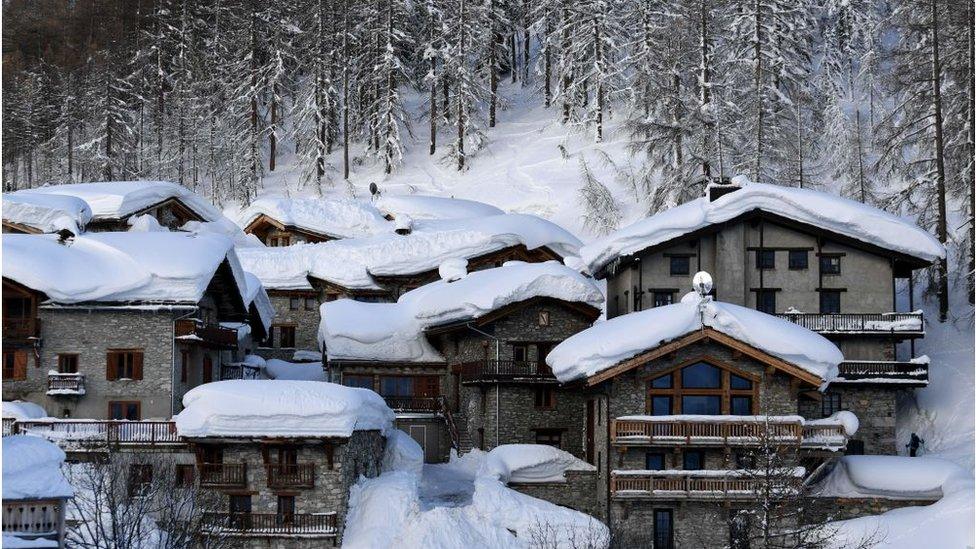 Chalets at the Val D'Isere ski resort