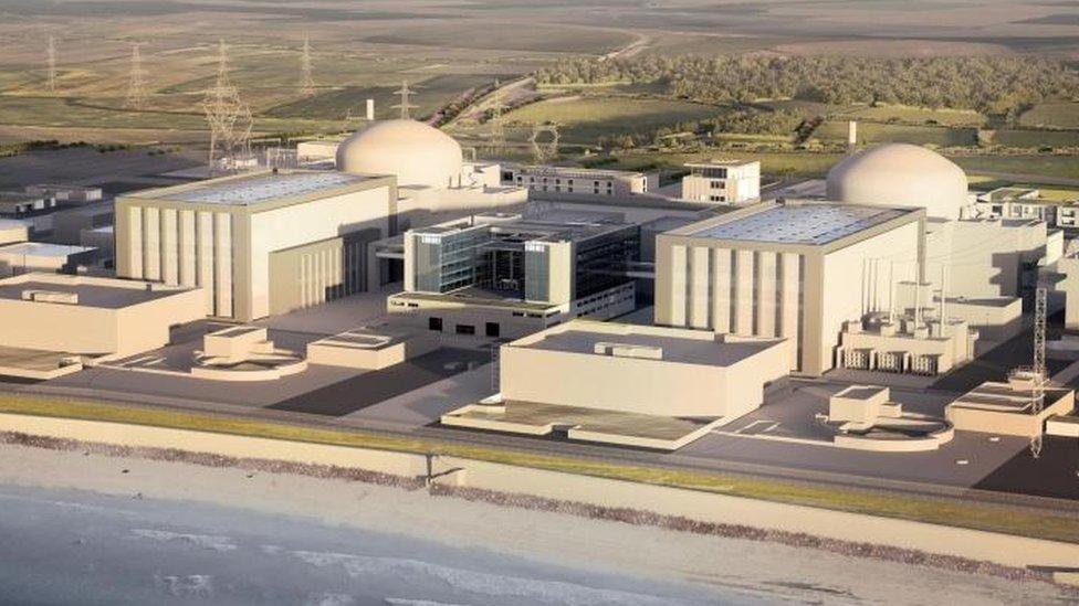 Artist's impression of Hinkley Point C power station