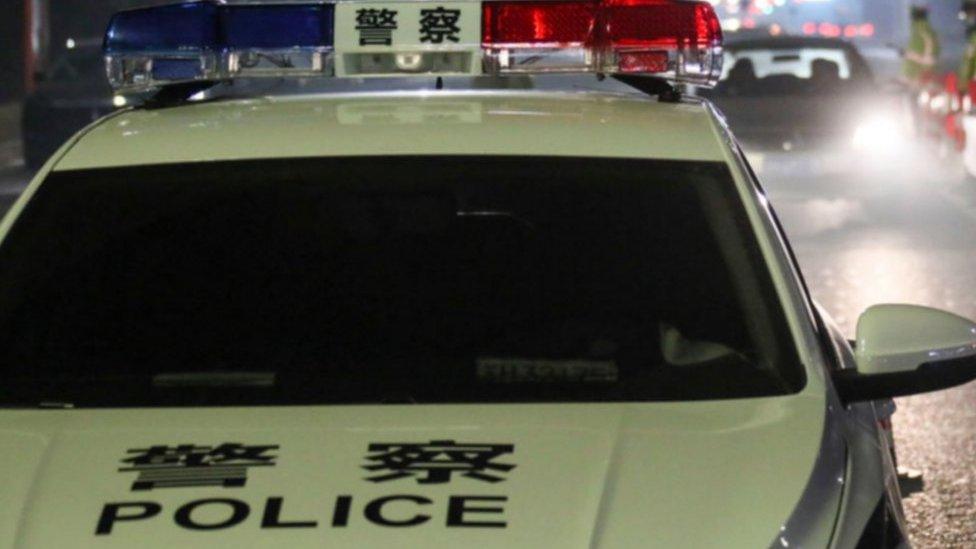 File photo of a police car in China