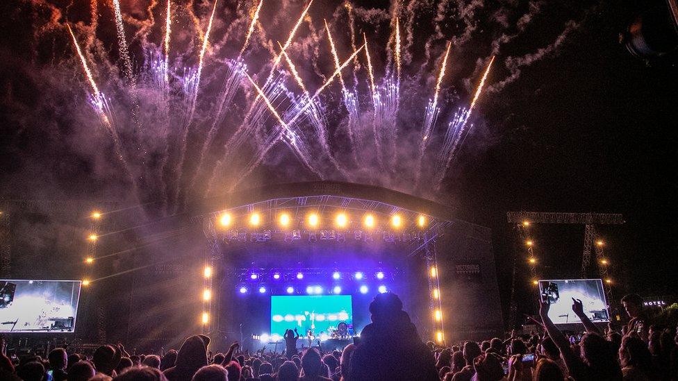 Fireworks finale at Victorious Festival