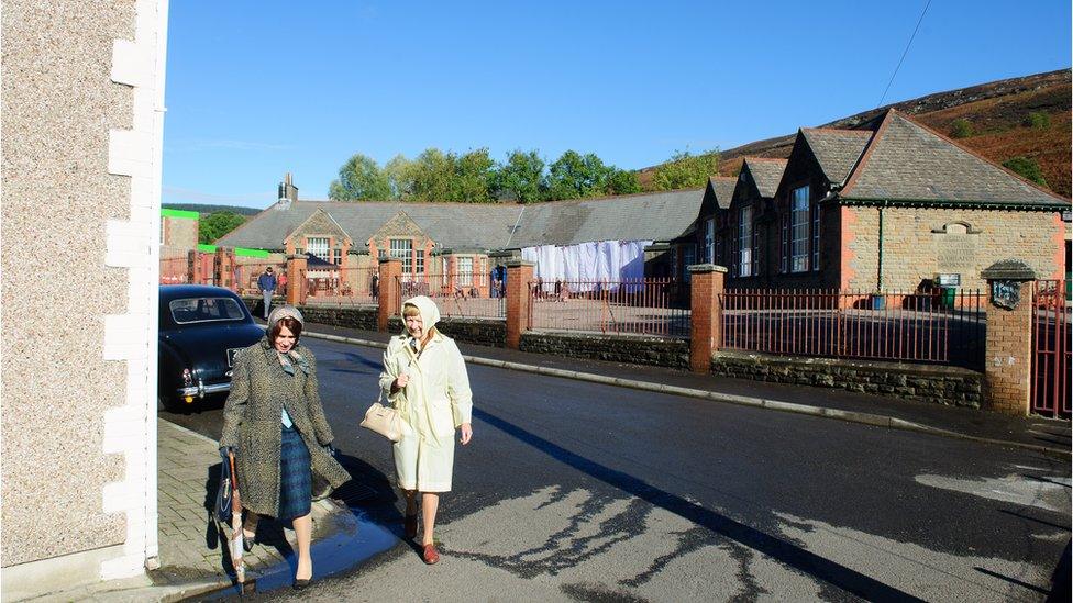 The filming in Aberfan