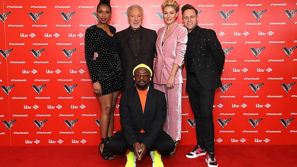 Jennifer Hudson, Tom Jones, Emma Willis, Olly Murs, Will I Am