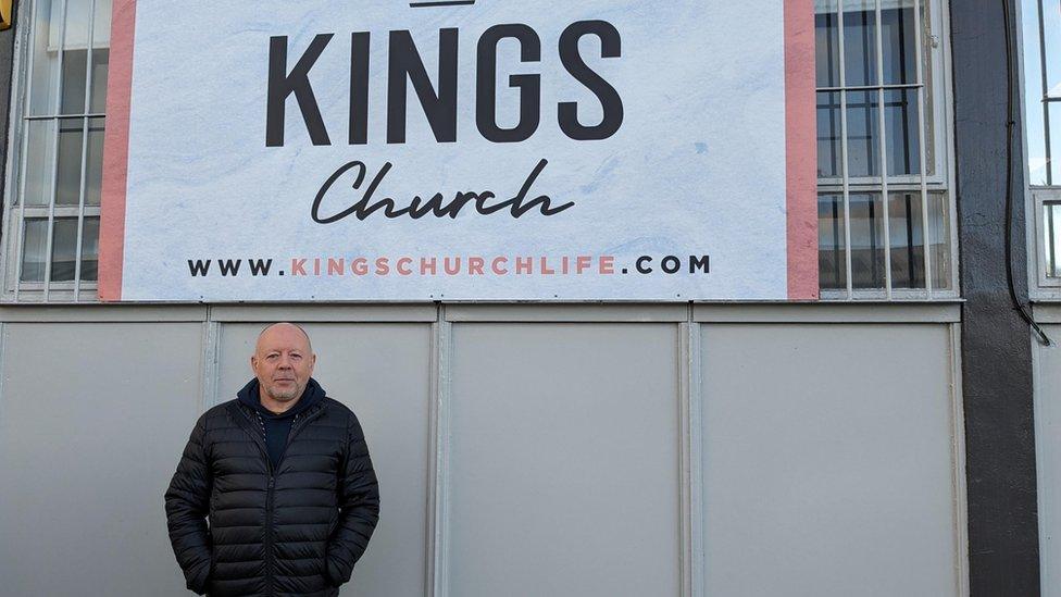 Pastor Paul Ellison outside the current premises of Kings Church on Swan Street