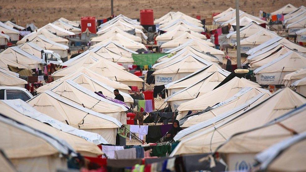 UN-run refugee camp in Syria