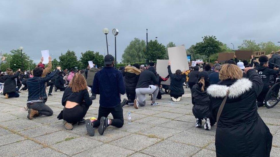 Black Lives Matter protest in Milton Keynes