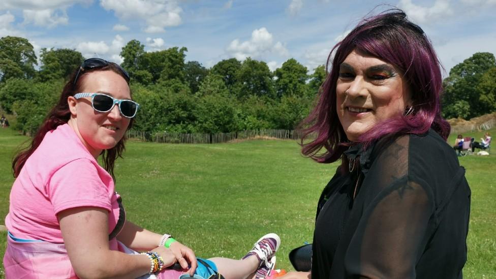 Alice Coles (right) with wife Sarah