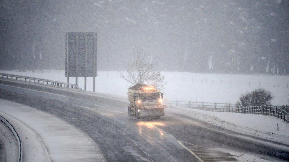 Snow on the M74