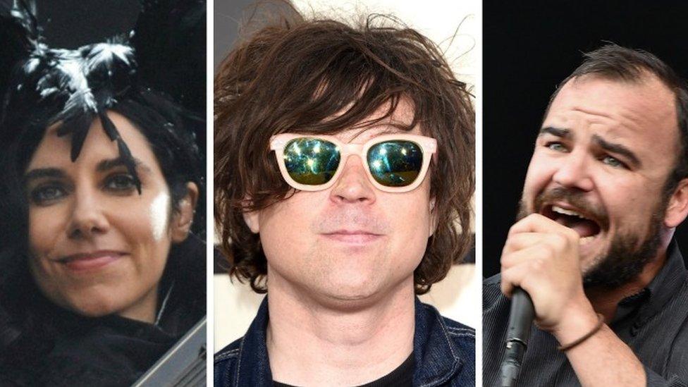 PJ Harvey, Ryan Adams and Future Islands frontman Samuel Herring