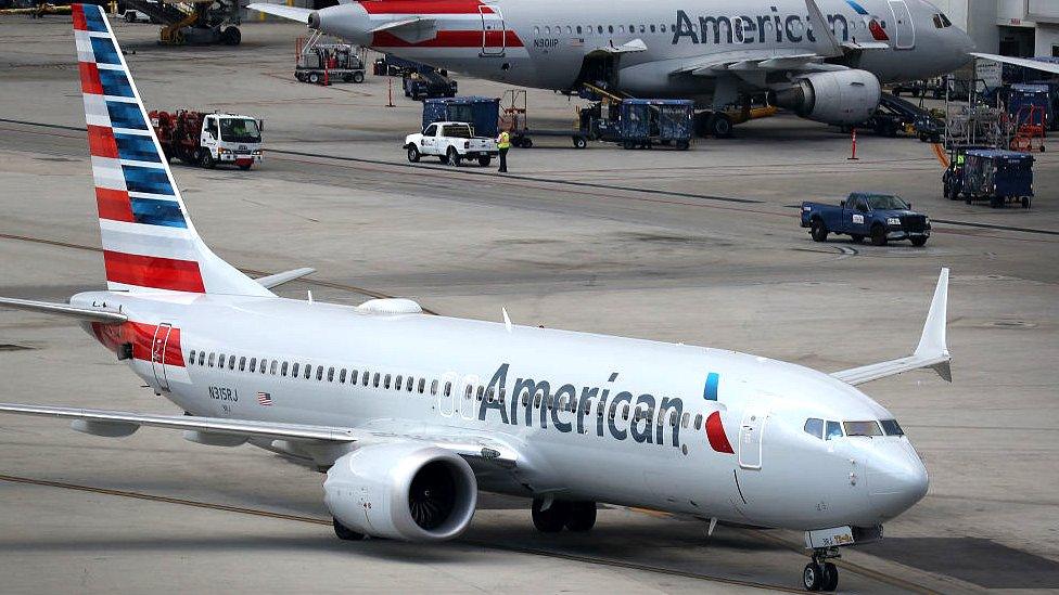 Grounded American Airlines Boeing 737 Max