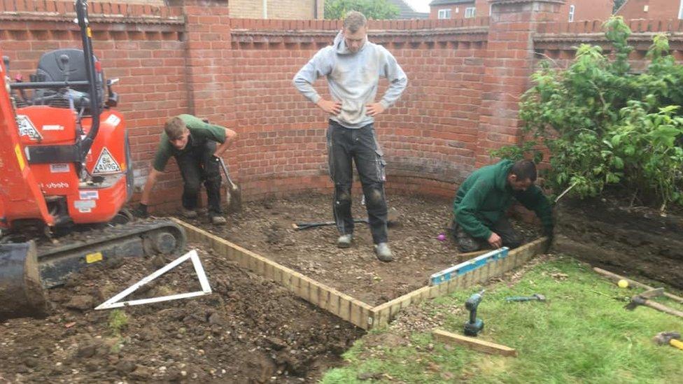 Hatton family garden being revamped