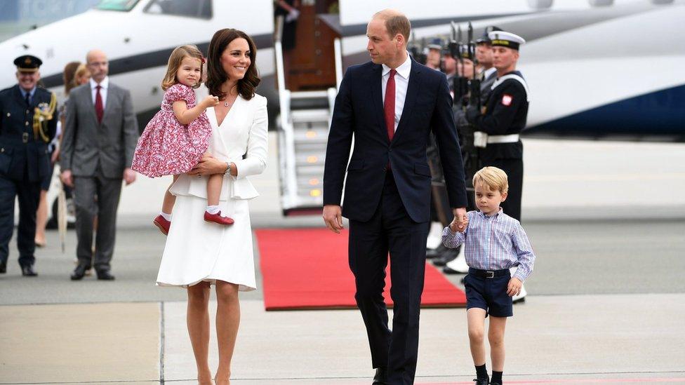 The Duke and Duchess of Cambridge with Prince George and Princess Charlotte