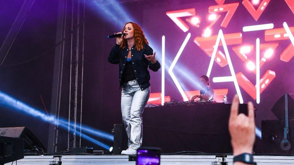 Katy B sings