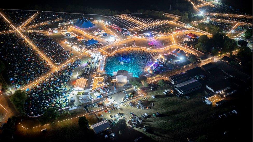 Truck Festival from the air