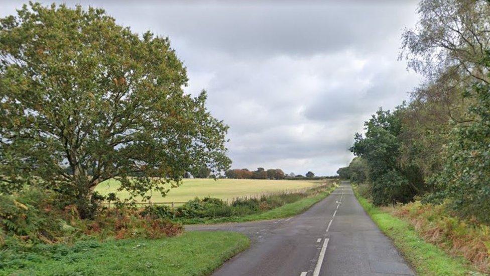 The junction of Marsh Lane and Whittington Common Road