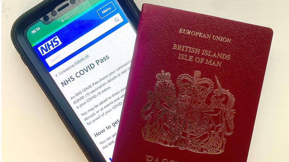 NHS Covid Pass and Isle of Man Passport