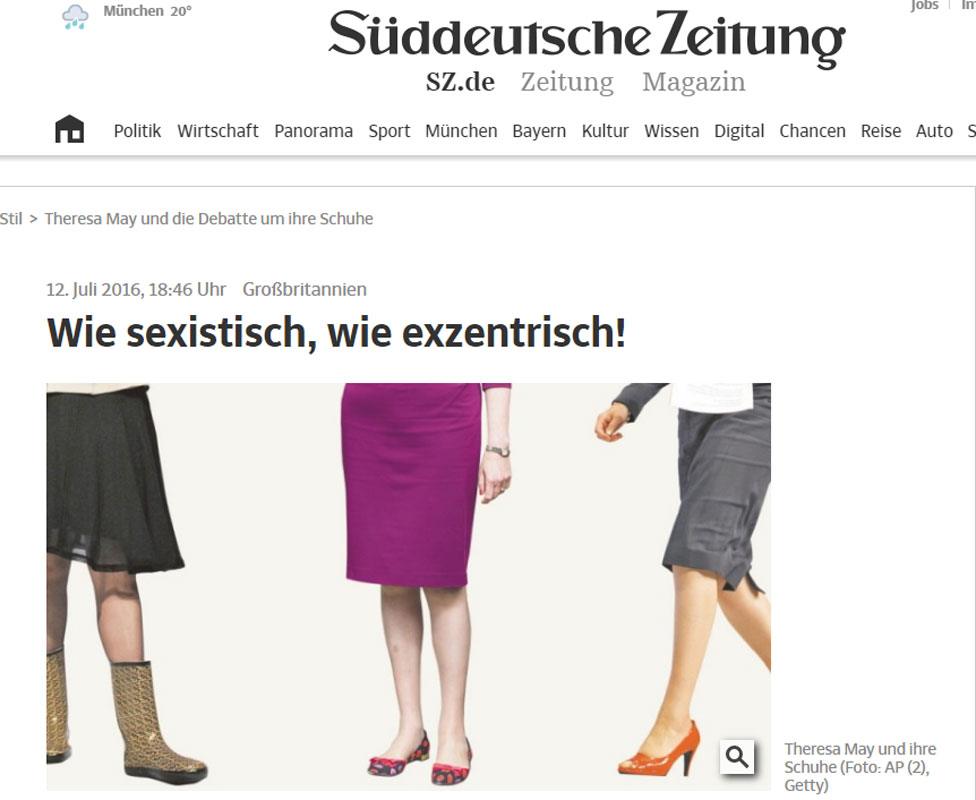 Screengrab from Sueddeutsche Zeitung