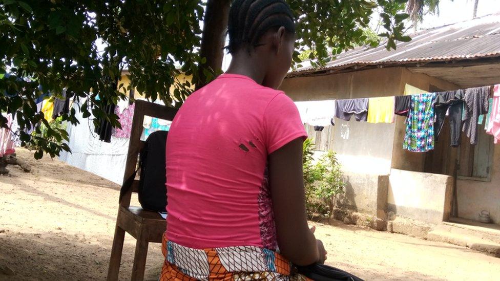 Back of Fatu, the 13 year old girl who is pregnant after suffering sexual abuse