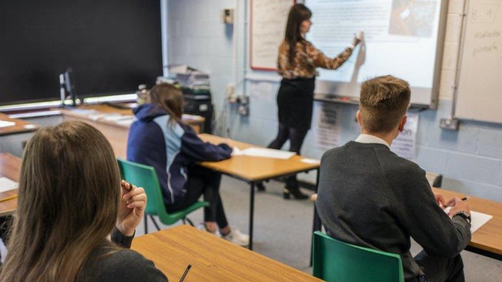 Students in a classroom