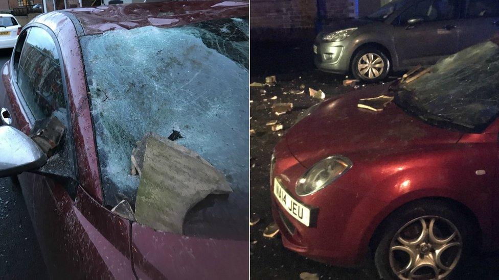 Car damaged in Gateshead