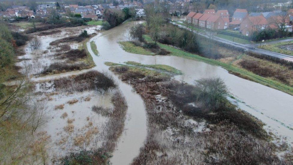 Flooding around areas of the River Foss