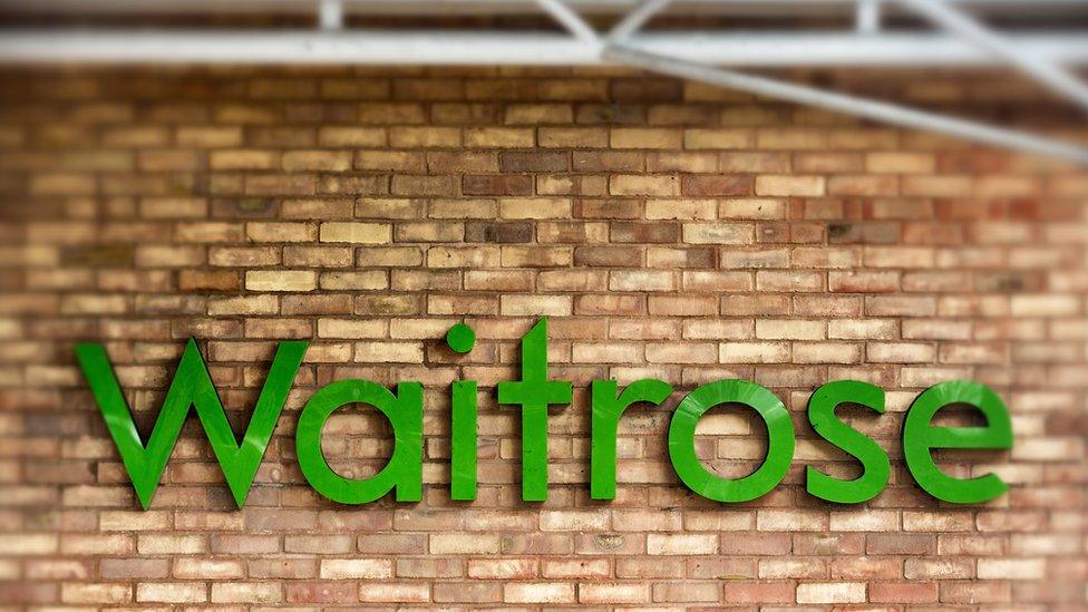 Waitrose supermarket sign