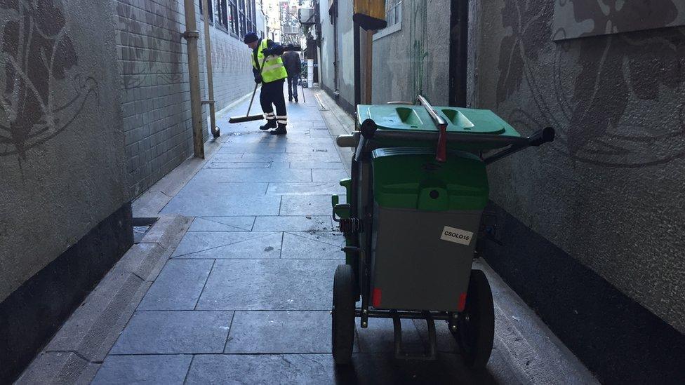 Street cleaning in Belfast