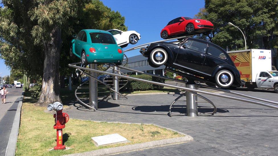 Beetles at Volkswagen Mexico in Puebla