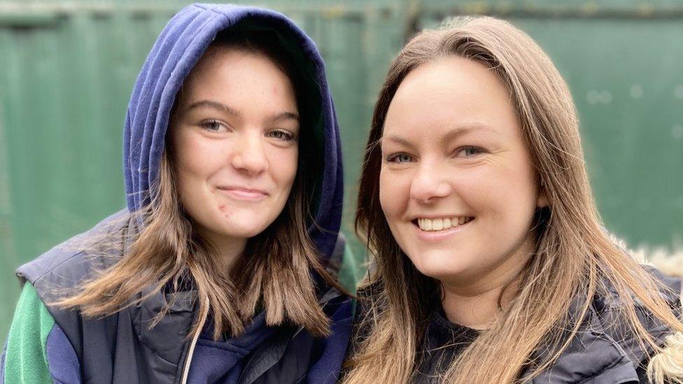 Mum Lauren (left) and daughter Macey