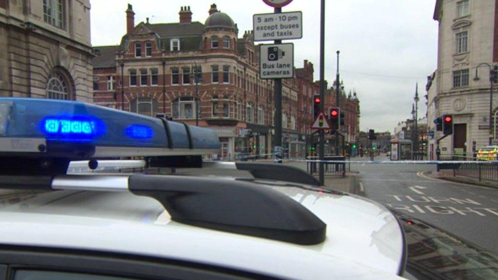 police cordon in Leeds