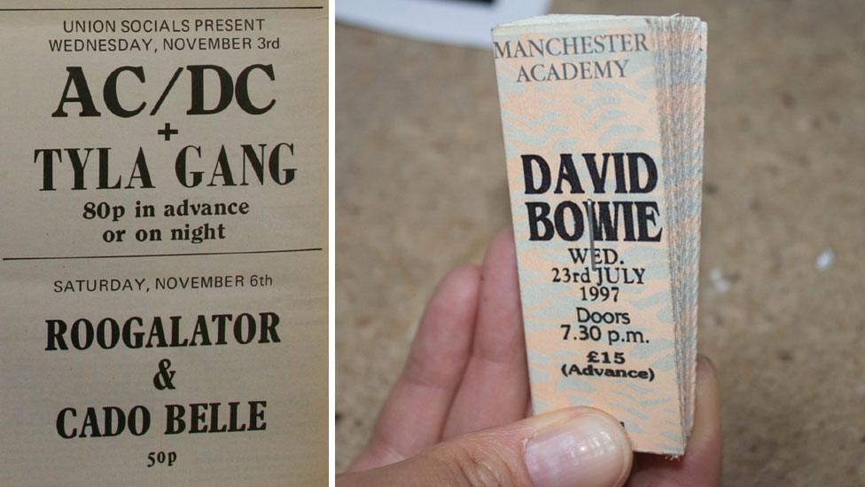 ACDC advert/Bowie tickets