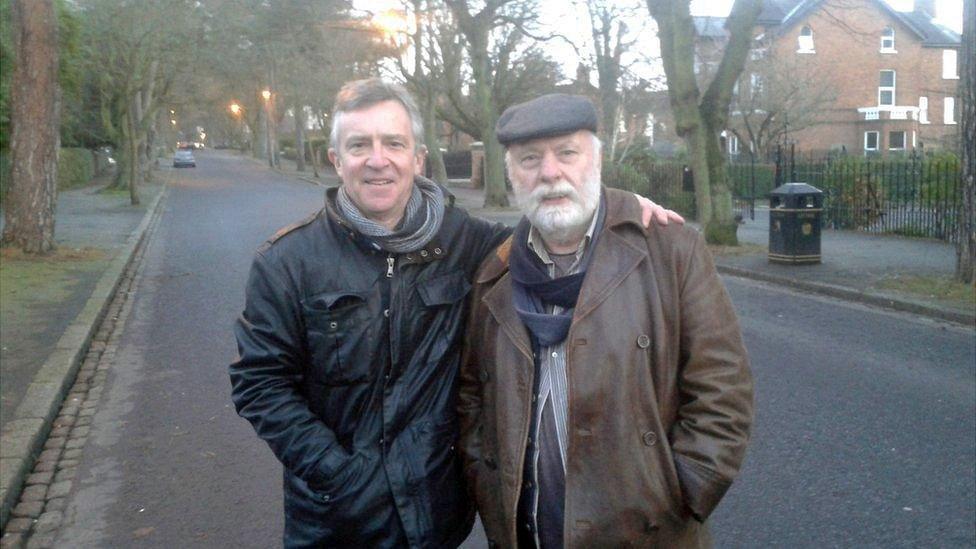 John McCarthy and Brian Keenan on Belfast's Cyprus Avenue