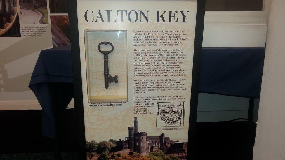 An exhibit on Calton Gaol at St Andrew's House