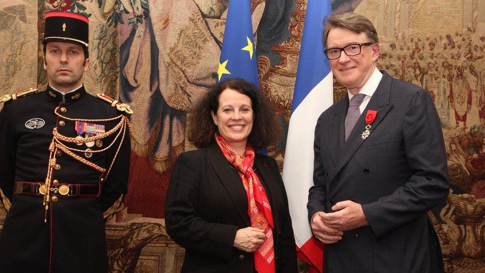 Peter Mandelson and Sylvie Bermann