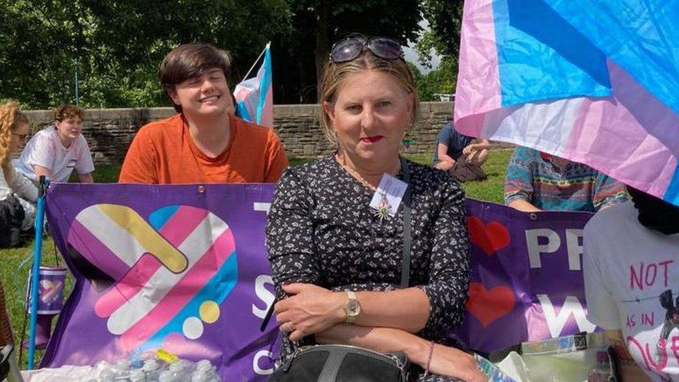 Kaz Self at Trans Pride South West event in 2021