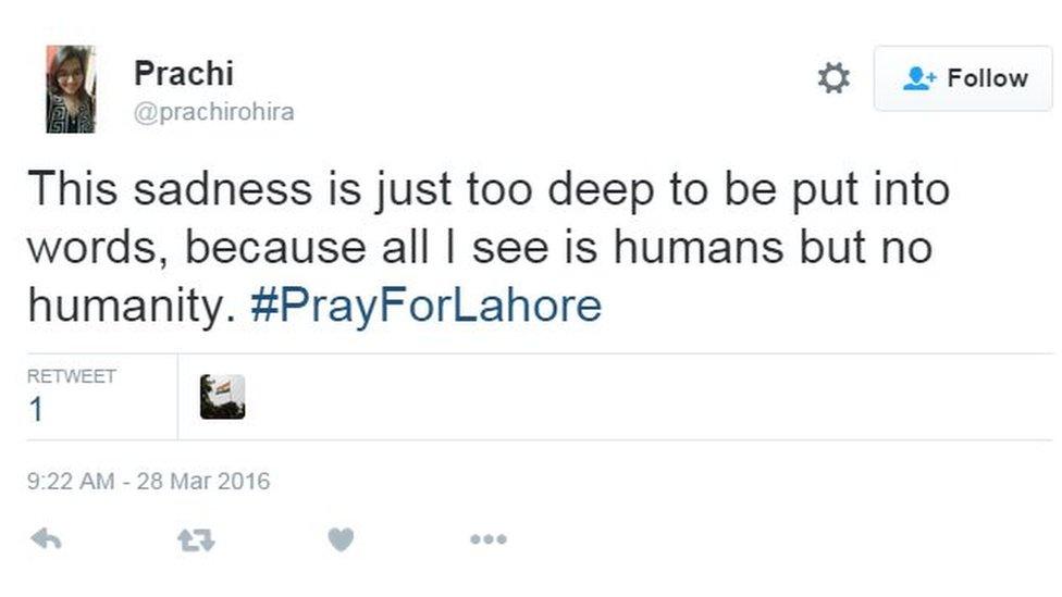 This sadness is just too deep to be put into words, because all I see is humans but no humanity. #PrayForLahore