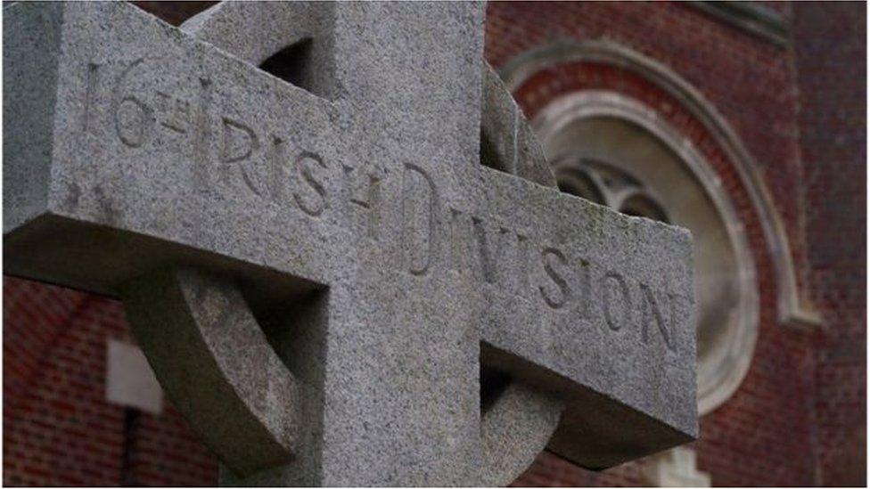 A service will be held at the Celtic cross outside the Catholic church in Guillemont