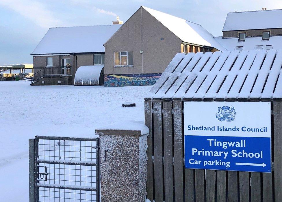 Shetland snow