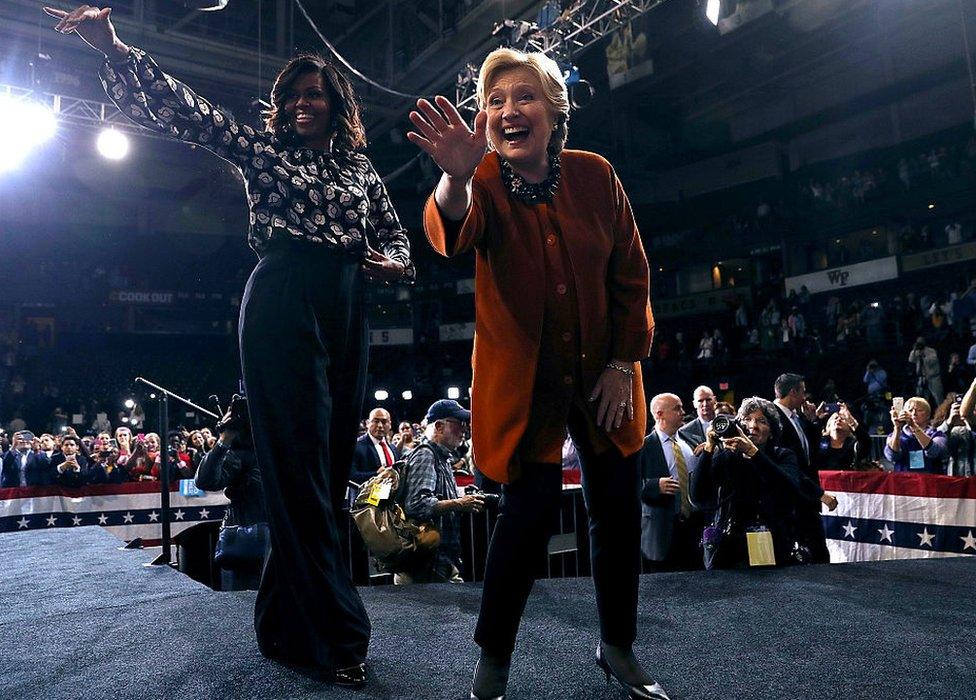 Michelle and Hillary