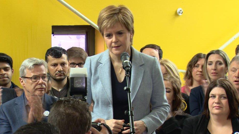 Nicola Sturgeon in Glasgow