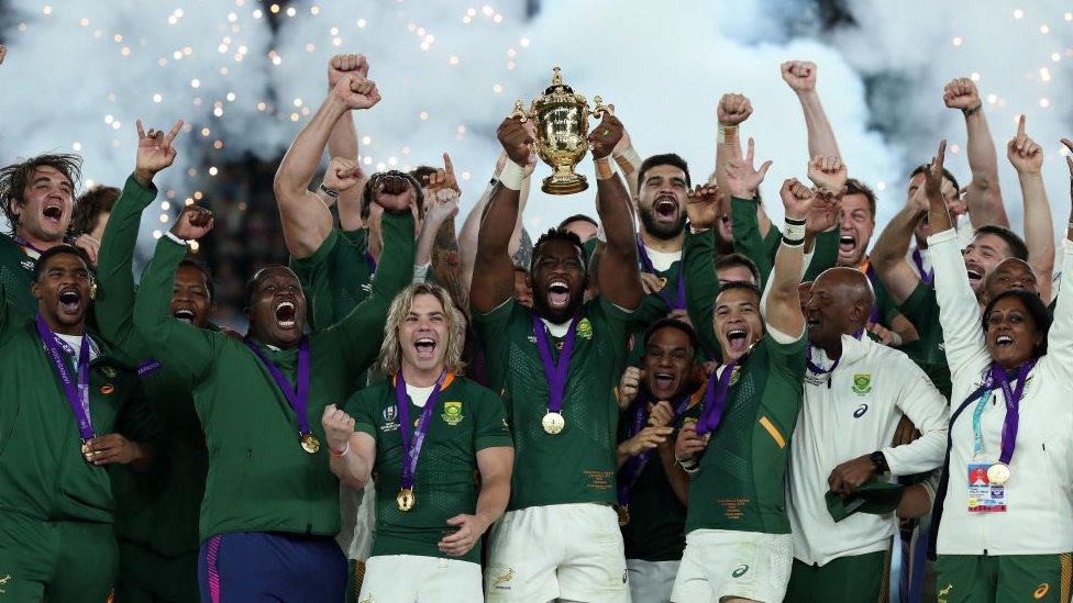 South Africa winning 2019 Rugby World Cup