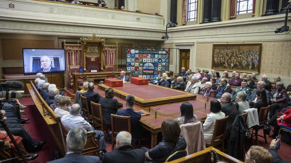 Attendee's at the Senate Chamber of the Northern Ireland Assembly