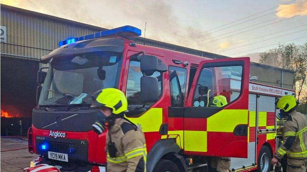 Fire crews tackling blaze on Grange Lane, Barnsley